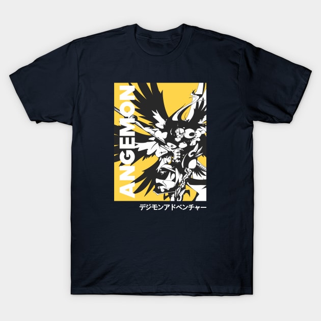 Angemon Black White T-Shirt by Artmateur Official